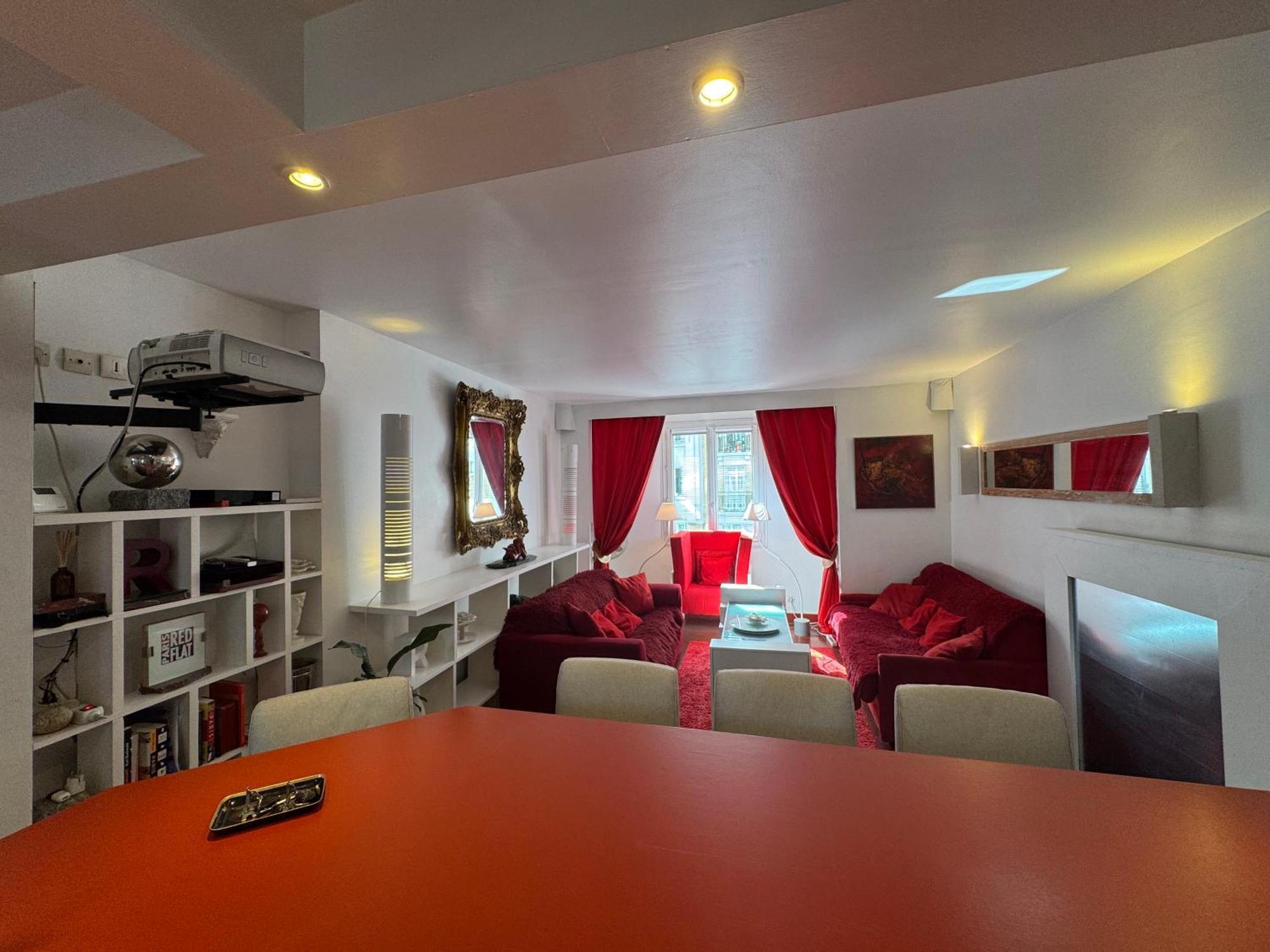 Red Flat Apartment Paris